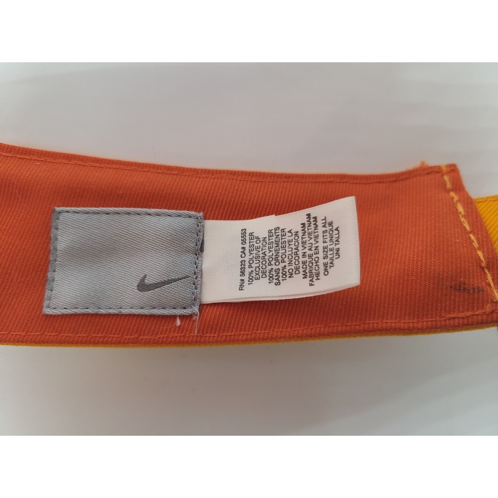 Nike Air Sun Golf Visor Adjustable Hat Cap Polyester Swoosh Dad Men Women Orange - Picture 16 of 16